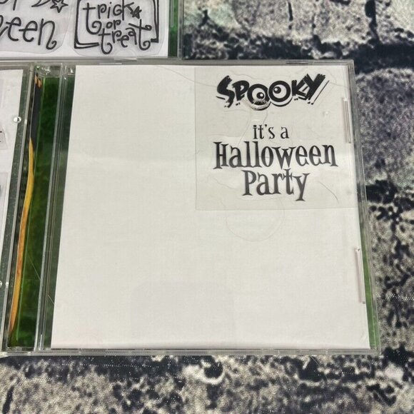 Halloween Clear Cling Stamp Set Echo Park Spellcast Ghost Witch Candycorn - Picture 3 of 9